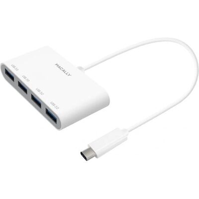 Macally - UCHUB4 - USB-C 5Gbps - Cinzento - Hub USB Macally - UCHUB4 - USB-C 5Gbps - Cinzento - Hub USB