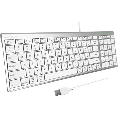 Macally - ACEKEY2MA - Silver - Keyboard Macally - ACEKEY2MA - Silver - Keyboard