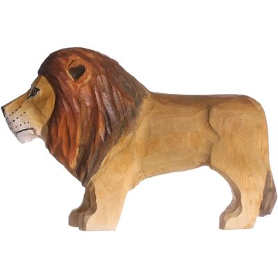Corvus Lion en Bois Sculpté à la Main - Figurine Décorative - Publicité Corvus Lion en Bois Sculpté à la Main - Figurine Décorative - Publicité