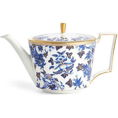 Wedgwood Hibiscus Tekanne - Bone China, Blå, Gull Wedgwood Hibiscus Tekanne - Bone China, Blå, Gull
