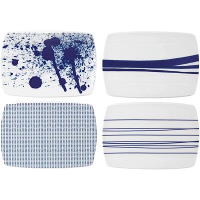 Royal Doulton Pacific Set of 4 Blue Porcelain Serving Boards - Serving Boards Royal Doulton Pacific Set of 4 Blue Porcelain Serving Boards - Serving Boards