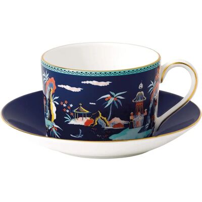 Wedgwood Wonderlust Blue Pagoda Tekopp & Untersetzer Wedgwood Wonderlust Blue Pagoda Tekopp & Untersetzer