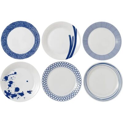 Royal Doulton Pacific Blue 28cm Dinner Plates - Set of 6 Royal Doulton Pacific Blue 28cm Dinner Plates - Set of 6