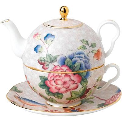 Wedgwood Cuckoo Tea for One - Elegant Bird & Flower Design Wedgwood Cuckoo Tea for One - Elegant Bird & Flower Design