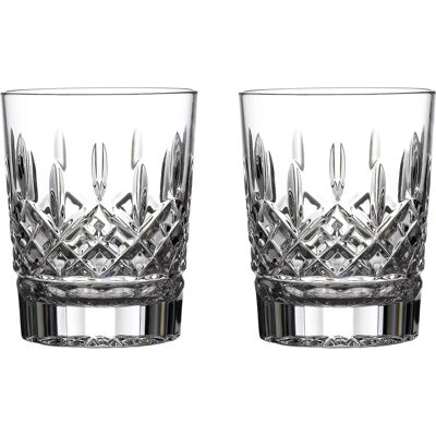 Waterford Waterford Lismore Crystal Double Old Fashioned Glasses - Set of 2 Waterford Waterford Lismore Crystal Double Old Fashioned Glasses - Set of 2