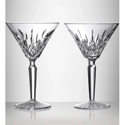 Waterford Crystal Lismore Cut Glass Martini Glass - Set of 2, 190ml Waterford Crystal Lismore Cut Glass Martini Glass - Set of 2, 190ml