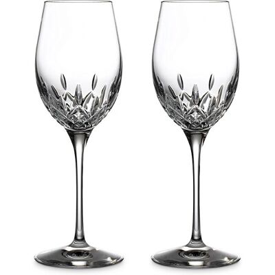 Waterford Crystal Lismore Essence White Wine Glasses - Elegant Crystal, Set of 2 Waterford Crystal Lismore Essence White Wine Glasses - Elegant Crystal, Set of 2