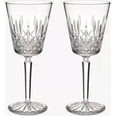 Waterford Lismore Tall Wine Glass Set of 2 - Crystal Waterford Lismore Tall Wine Glass Set of 2 - Crystal