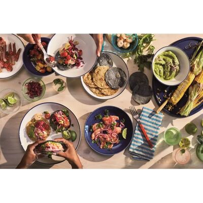 Royal Doulton Gordon Ramsay Maze Denim Line Stoneware Dinner Plate - Dinner Plate Royal Doulton Gordon Ramsay Maze Denim Line Stoneware Dinner Plate - Dinner Plate