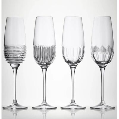 Waterford Crystal Mixology Flute - Set of 4 - Champagne Flute Waterford Crystal Mixology Flute - Set of 4 - Champagne Flute