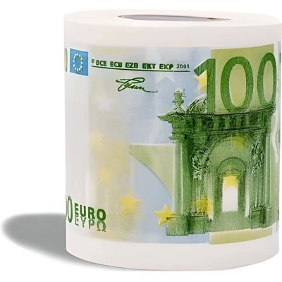 Eurowebbiz Rouleau de papier toilette - Billet de 100 euros amusant - Toilette - Publicité Eurowebbiz Rouleau de papier toilette - Billet de 100 euros amusant - Toilette - Publicité