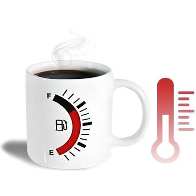 Mug Thermo-Réactif Eurowebbiz avec Jauge de Carburant - Publicité Mug Thermo-Réactif Eurowebbiz avec Jauge de Carburant - Publicité