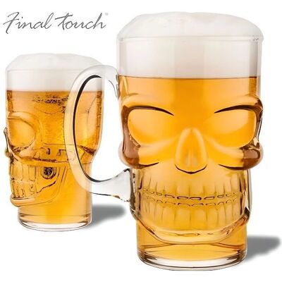 Eurowebbiz Verre à bière en forme de crâne - Verre tête de mort - Publicité Eurowebbiz Verre à bière en forme de crâne - Verre tête de mort - Publicité