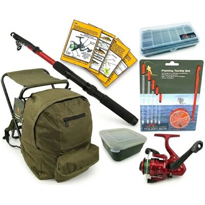Unbranded - Junior Beginners Fishing Kit - Rod - Reel - Fishing kit Unbranded - Junior Beginners Fishing Kit - Rod - Reel - Fishing kit