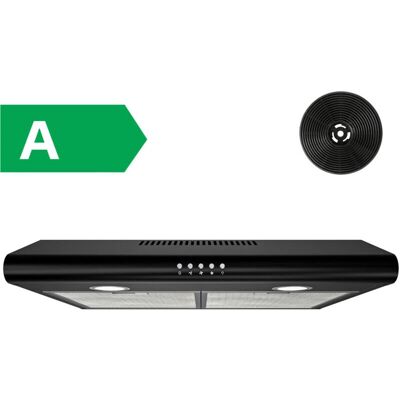 FIREGAS - Campana 60cm - Noir - 250 m3/h - Extractor hood - Publicité FIREGAS - Campana 60cm - Noir - 250 m3/h - Extractor hood - Publicité