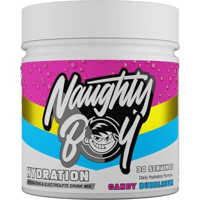 Naughty Boy - Hydration, Candy Bubblegum - 255g - Electrolyte Drink Mix Naughty Boy - Hydration, Candy Bubblegum - 255g - Electrolyte Drink Mix