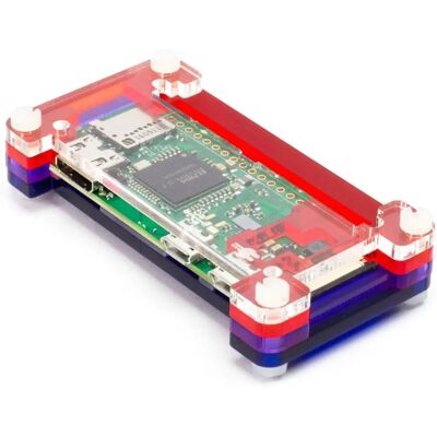 Pimoroni Pibow Zero W Case - Multicolour, Red, Purple - Case for Raspberry Pi Zero W Pimoroni Pibow Zero W Case - Multicolour, Red, Purple - Case for Raspberry Pi Zero W
