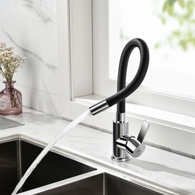 Conjunto de Fregadero Negro Max de Auralum - Acero Inoxidable, Dispensador de Jabón, Grifo Flexible Conjunto de Fregadero Negro Max de Auralum - Acero Inoxidable, Dispensador de Jabón, Grifo Flexible