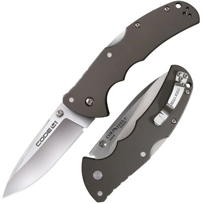 Cold Steel Code 4 Ponta de lança - Faca de bolso - Cinza Cold Steel Code 4 Ponta de lança - Faca de bolso - Cinza