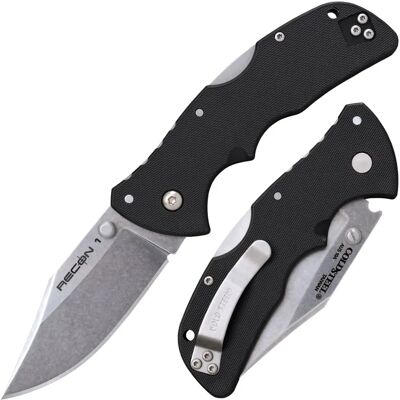 Cold Steel Mini Recon AUS10A Ponta com clip - Faca de bolso - Cinza Cold Steel Mini Recon AUS10A Ponta com clip - Faca de bolso - Cinza