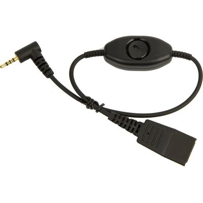Câble téléphonique Jabra 8800-00-79 - QD 2,5mm Noir - Publicité Câble téléphonique Jabra 8800-00-79 - QD 2,5mm Noir - Publicité