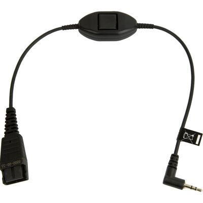 Cable de audio Jabra 8800-00-55 - 0,3m, Jack 2,5mm, Negro Cable de audio Jabra 8800-00-55 - 0,3m, Jack 2,5mm, Negro