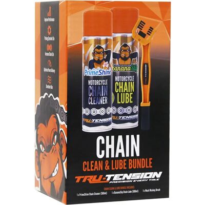 Tru-Tension Pack Nettoyage et Lubrification de Chaîne - Entretien de Moto - Publicité Tru-Tension Pack Nettoyage et Lubrification de Chaîne - Entretien de Moto - Publicité