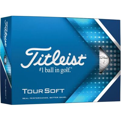Ballon de golf Titleist Tour Soft - Blanc, 12 pièces - Publicité Ballon de golf Titleist Tour Soft - Blanc, 12 pièces - Publicité