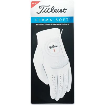 Gant de golf Permasoft pour hommes - Main gauche, Blanc - Publicité Gant de golf Permasoft pour hommes - Main gauche, Blanc - Publicité