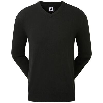 FootJoy Wollmischung V-Ausschnitt Pullover - Schwarz - Pullover FootJoy Wollmischung V-Ausschnitt Pullover - Schwarz - Pullover