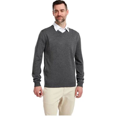 Footjoy Wollmischung V-Hals Pullover - Herren Dunkelgrau Footjoy Wollmischung V-Hals Pullover - Herren Dunkelgrau