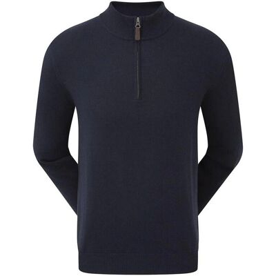 FootJoy Wool Blend 1/2 Zip Tröja - Navy - Tröja FootJoy Wool Blend 1/2 Zip Tröja - Navy - Tröja