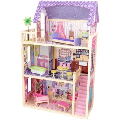 KidKraft Kayla Dollhouse - Rose - Dollhouse with 3 Floors & Accessories KidKraft Kayla Dollhouse - Rose - Dollhouse with 3 Floors & Accessories