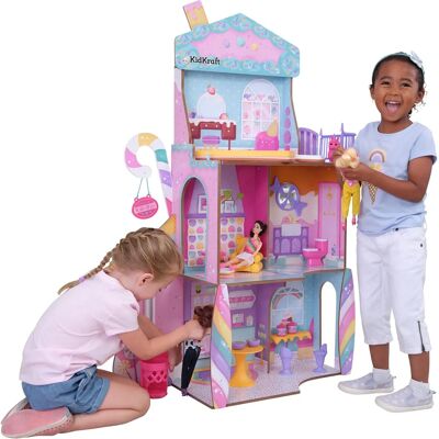 KidKraft Candy Castle Speelhuis - 3 Verdiepingen, 7 Speelgebieden KidKraft Candy Castle Speelhuis - 3 Verdiepingen, 7 Speelgebieden