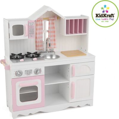KidKraft 53222 Cucina in Legno Bianca e Rosa - Gioco di Ruolo KidKraft 53222 Cucina in Legno Bianca e Rosa - Gioco di Ruolo