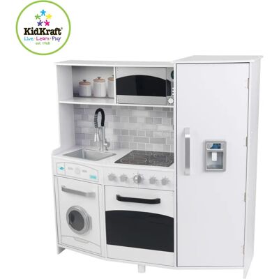 Cuisine en Bois Blanche KidKraft avec Lumières et Sons - Jouet de Rôle - Publicité Cuisine en Bois Blanche KidKraft avec Lumières et Sons - Jouet de Rôle - Publicité
