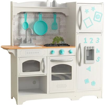 KidKraft Countryside Speelkeuken - Wit & Turquoise - Speelkeuken KidKraft Countryside Speelkeuken - Wit & Turquoise - Speelkeuken