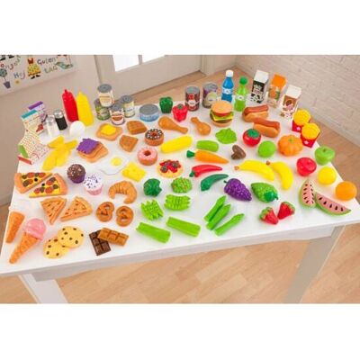 KidKraft Ensemble de Nourriture de Jeu Deluxe - Set de Jouets Alimentaires - Publicité KidKraft Ensemble de Nourriture de Jeu Deluxe - Set de Jouets Alimentaires - Publicité