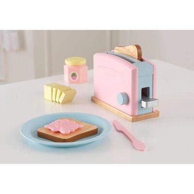 KidKraft Pastel Broodtoaster Set - Keukenspeelgoed met 8 Accessoires KidKraft Pastel Broodtoaster Set - Keukenspeelgoed met 8 Accessoires