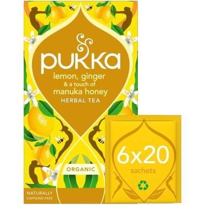 Pukka - Thé Bio Citrons Gingembre - Miel de Manuka - Thé - Publicité Pukka - Thé Bio Citrons Gingembre - Miel de Manuka - Thé - Publicité