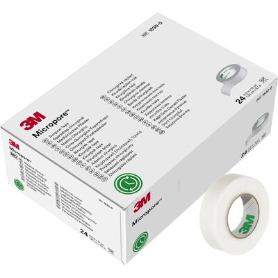 3M Micropore Pappersmedicinsk Tejp - Vit - 1/2 Tum x 10 Yard 3M Micropore Pappersmedicinsk Tejp - Vit - 1/2 Tum x 10 Yard