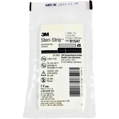 3M Taśma do zamykania skóry Steri-Strip 1/2 X 4 cali Biała - Taśma do zamykania skóry 3M Taśma do zamykania skóry Steri-Strip 1/2 X 4 cali Biała - Taśma do zamykania skóry