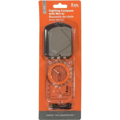 Sol Sighting Compass - Mirror - Outdoor Equipment Sol Sighting Compass - Mirror - Outdoor Equipment