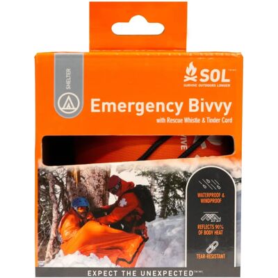 Sol Emergency Bivvy - Sacco di emergenza unisex per adulti - Arancione - Bivvy di emergenza Sol Emergency Bivvy - Sacco di emergenza unisex per adulti - Arancione - Bivvy di emergenza