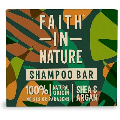Faith In Nature Shea & Argan Shampoo Bar - Natural Vegan & Cruelty Free - 85g Faith In Nature Shea & Argan Shampoo Bar - Natural Vegan & Cruelty Free - 85g