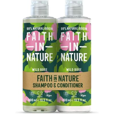 Faith In Nature Wild Rose Shampoo & Conditioner - Natural, Vegan & Cruelty Free Faith In Nature Wild Rose Shampoo & Conditioner - Natural, Vegan & Cruelty Free
