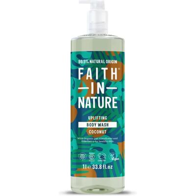 Faith in Nature 1L Organic Coconut Body Wash - Uplifting & Hydrating - Vegan Faith in Nature 1L Organic Coconut Body Wash - Uplifting & Hydrating - Vegan