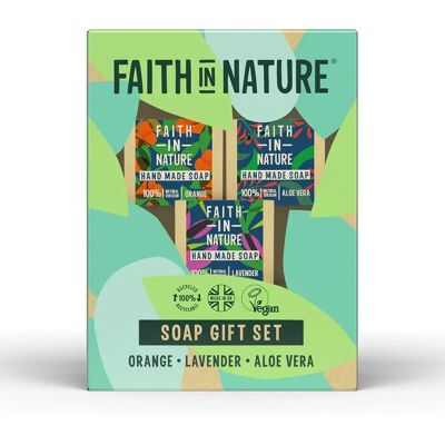 Faith in Nature Zeep Cadeauset - Sinaasappel Lavendel Aloë Vera Faith in Nature Zeep Cadeauset - Sinaasappel Lavendel Aloë Vera