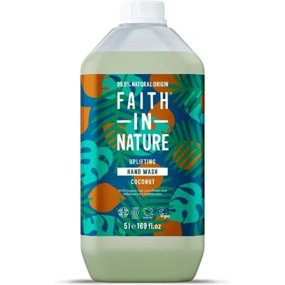 Faith In Nature Kokos-Handseife 5L Nachfüllpack - Natürliche vegane Bio-Handseife - Großpackung Faith In Nature Kokos-Handseife 5L Nachfüllpack - Natürliche vegane Bio-Handseife - Großpackung