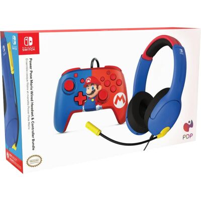 Kit controller e cuffie PDP per Nintendo Switch - Blu, Rosso Kit controller e cuffie PDP per Nintendo Switch - Blu, Rosso